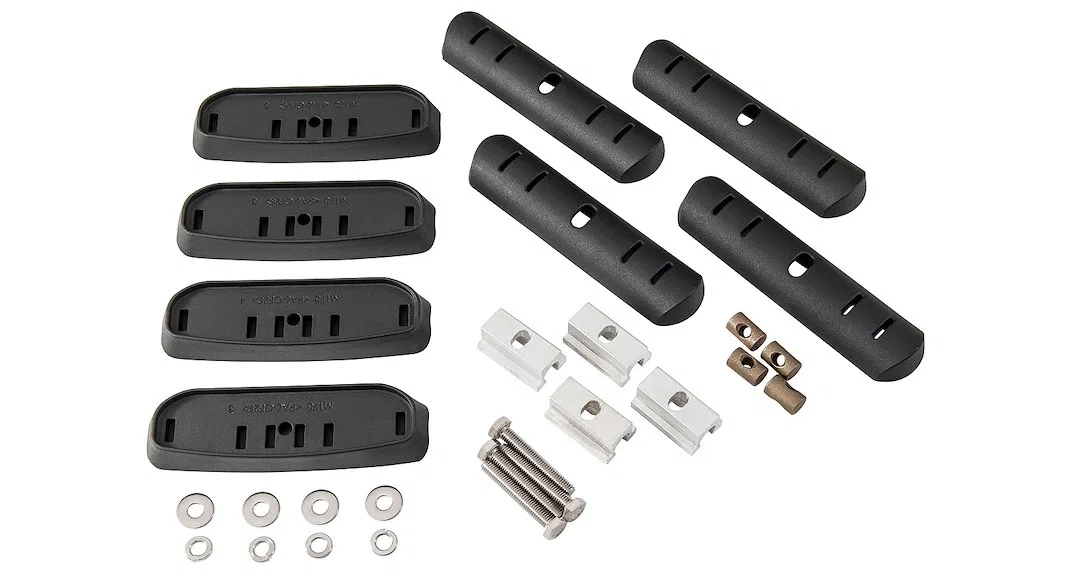 RCP58-BK – RHINO RACK Roof Rack Mounting Kit, Fits Rhino Rack's RC/ RV Roof Racks Black Set Of 4 With Molding Pads/ M...